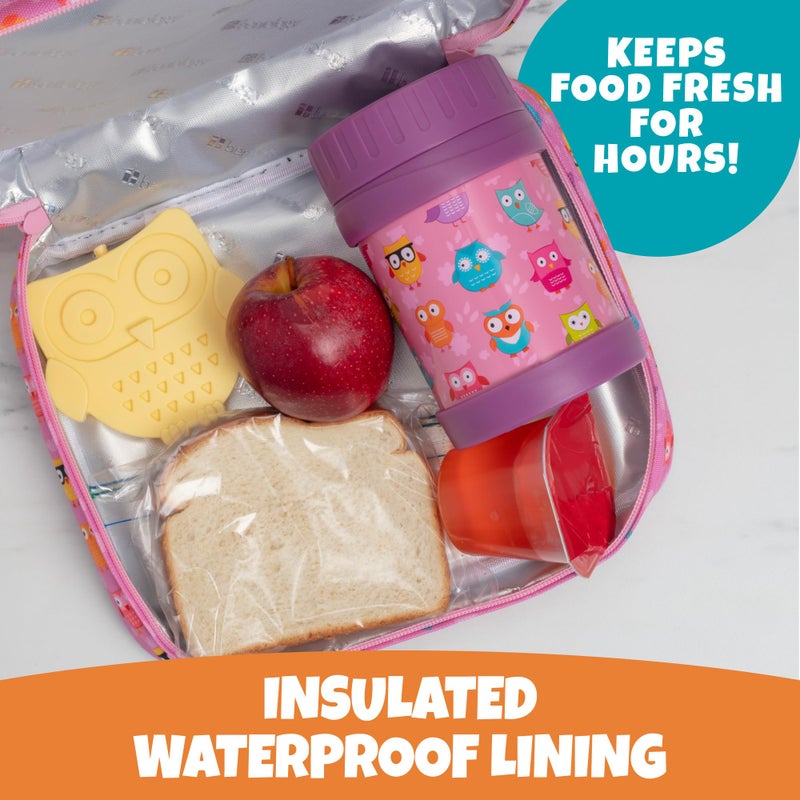 Bentology Insulated Lunch Bag for Kids & Adults- Reusable Thermal Sleeve w Clip on Handle- Easy to Clean Water-Resistant Lunchbox Tote- Mini Cooler Bag for Work School, Picnic, Daycare- Back to School - Image 2